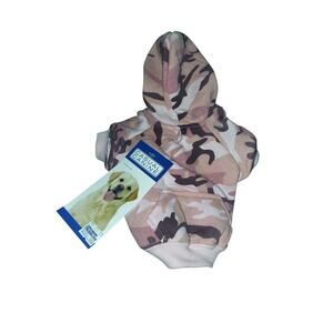 Dog Hooded Sweatshirt Pink Camo Size X-Small